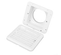 RV Side Vent Grille 5.5in Water Resistant ABS White | High-strength ABS, water resistant, prevents pebbles entry, 5.51x5.12in size, white finish