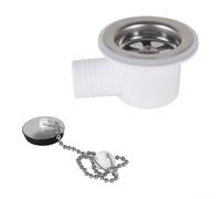 RV Siphon d'évier compact en acier inoxydable avec joint ABS (B+Accessories