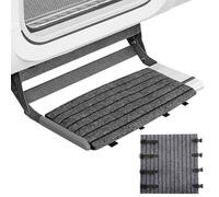 RV Step Covers, Camper Stair Pads, 18-inch Protective Wrap, Non-Slip Double-Layer Backing, Heavy-Duty Step Rug for Travel Trailer, Weather-Resistant Tread Cover for Motorhome and Mobile Home