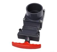 RV Vanne coulissante pour eaux usées avec capuchon de protection contre les fuites, vanne d'arrêt pour tuyau d'égout de camping-car, raccord à 4 baïonnettes, contrôle du débit, noir (40 mm)