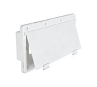 RV Vent Cover - Side Wall Extraction Exhaust Accessory, Weatherproof Motorhome Airflow Protector | Sturdy White PP ABS Shell, Caravan Ventilation Hood Weighted 380g for Outdoor Travel Campers