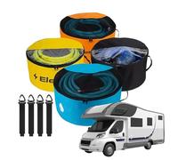 RV Water Hose Bag - 4 PCS Oxford Cloth Waterproof Heavy Duty Storage Organizer | Zipper Cord & Cable Holder, Visible Cover Utility Bag For Camping Hose Electrical Gear Use