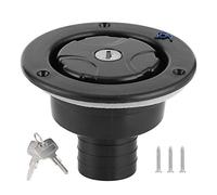 RV Water Tank Fill Port with Lock & Key | 75 Degree Inlet Helps Avoid Spills/Leaks | Food Grade PP for Camping Car/Trailer/Yacht (Noire)
