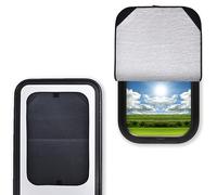 RV Window Shade, Camping Privacy Cover, Dustproof Window Protector, Portable Sunblock Interior Shield, Sturdy Travel Trailer Insulation for Motorhome Truck Van Campers, Black