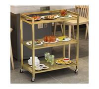 Rv2sGf3kH Chariot de Cuisine Support à légumes Mobile, Support Vaisselle for marmite, de Rangement for Panier Cuisine, Multicouche du Sol au(Golden)