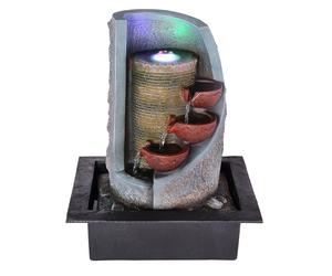 RVB LED lampe de table fontaine changement de couleur salon chambre à coucher noir gris jeu d'eau
