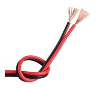 RVB Red Black Parallel Flexible Cable, Oxygen-Free Copper, 0.5-2.5mm² (20-14AWG) For Car Battery, LED, Solar, Low Voltage Wiring(100m,18 AWG - 1mm2)