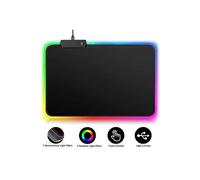 RVB Tapis de Souris Gamer Lumineux Rétro-Eclairage 35x25x0.4cm - NOIR