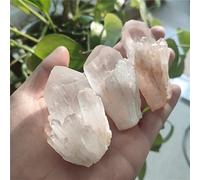 RVBLRDSE Cristal naturel quartz brut blanc clair baguette en cristal grappe pierre cristal tige point roche convient à la décoration de bureau à la maison spécimen de cristal (taille : 3 pièces)