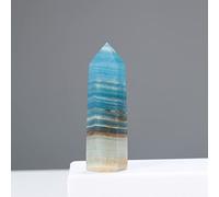 RVBLRDSE Décoration de la maison 6-11 cm Pierre précieuse naturelle agate bleue cristal point quartz bleu calcite baguette magique cadeau maison bureau ornements pierre cristal exemplaire (couleur