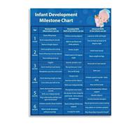 RVBLRDSE First Year Infant Development Stages Chart Canvas Painting Wall-Art Shower Gift and Nursery Room Decor(Unframed,08x12inch(20x30cm))