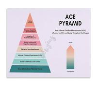 RVBLRDSE Mental Health Awareness Poster ACES Pyramid Canvas Wall-Art for Counseling Office Decor Home Bedroom(Unframed,12x18inch(30x45cm))