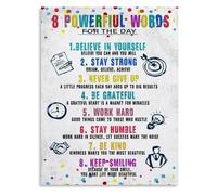 RVBLRDSE Modern Decor Poster 8 Powerful Words for Positivity Canvas Wall-Art for Bedroom and Study(Unframed,16x24inch(40x60cm))
