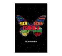 RVBLRDSE Motivational Classroom Posters for Future Careers, Inspirational Wall Art for Elementary and Middle School Bulletin Board Decor(Unframed,08x12inch(20x30cm))