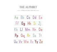 RVBLRDSE Rainbow Letters Educational, Colorful Alphabet Typography Art for Nursery, Playroom ABC Learning Wall Decor(Unframed,08x12inch(20x30cm))