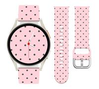 Rvciby 20mm Silicone Bracelet Imprimé Compatible avec Samsung Galaxy Watch 7 6 5 4 FE 40mm 44mm, Silicone Étanche & Résistant Pour Vivoactive 5/Vivoactive 3,Femmes,Motif de point d'onde