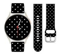 Rvciby 20mm Silicone Bracelet Imprimé Compatible avec Samsung Galaxy Watch 7 6 5 4 FE 40mm 44mm, Silicone Étanche & Résistant Pour Vivoactive 5/Vivoactive 3,Femmes,Motif de point d'onde