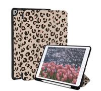 Rvciby Coque pour iPad 9/8/7 génération 2021/2020/2019,Et Air 3 2019/Pro 10.5 2017.Pouces avec Pen Holder/Support Trifold,Fonction de réveil Automatique du Sommeil,Motif Sensation protoplasme Léopard