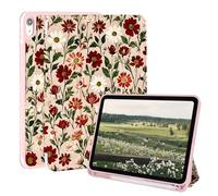 Rvciby Coque pour iPad (A16) 11e Génération 11" 2025/10ème Génération 2022,11&10.9 Coque avec Porte-Crayon et Support Trifold pour iPad 10e/11e-Marguerites