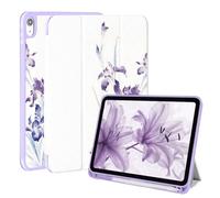 Rvciby Coque pour iPad (A16) 11e Génération 11" 2025/10ème Génération 2022,11&10.9 Coque avec Porte-Crayon et Support Trifold pour iPad 10e/11e-Iris