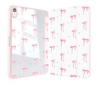Rvciby Étui pour iPad (A16) 11e Génération 11" 2025/10ème Génération 10.9" 2022,11&10.9 Pouce Trifold Coque avec Porte-Crayon et Automatique de Sommeil/réveil,nœuds Papillons à Pois