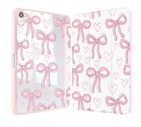 Rvciby Étui pour iPad (A16) 11e Génération 11" 2025/10ème Génération 10.9" 2022,11&10.9 Pouce Trifold Coque avec Porte-Crayon et Automatique de Sommeil/réveil,cœurs à nœuds Papillons
