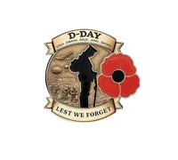 Rvd846 - Badge commémoratif pour 80e anniversaire de mariage - Badge commémoratif pour célébrer les héros du courage inébranlable, or, 3cm