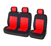 RVEVFBKBAL Voiture 2 + 1 Type Housses Siège Protecteurs Siège Voiture Universels pour Citroën pour Jumpy 2005(Rouge)
