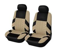 RVEVFBKBAL Voiture 2 + 1 Type Housses Siège Protecteurs Siège Voiture Universels pour Citroën pour Jumpy 2005(2PC Front Beige)