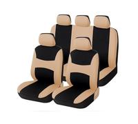 RVEVFBKBAL Voiture 5 Sièges pour VAZ 2110 Housses Universelles Siège Auto Protecteur Coussin Automatique(Beige Ensemble Complet)
