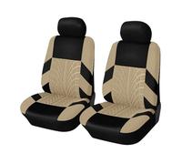 RVEVFBKBAL Voiture Housse Siège Voiture 2 + 1 Universelle pour Citroën pour Jumpy 2005(2PC Front Beige)