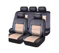 RVEVFBKBAL Voiture Housses Siège Auto Universelles Cuir pour MG HS 5(5 pièces Beiges)