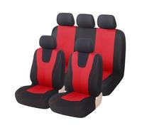 RVEVFBKBAL Voiture Housses Siège Voiture Coussin Protection pour Citroen C2 C3 C4 pour Cactus C5 pour Picasso C6 DS3 DS4 DS5(5 Places - Rouge)