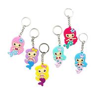RVHAOODI 12pcs Sirène Keychains Silicone Key Rings for Girls Boys Novelty Party Favors for Christmas Birthday HomeChain