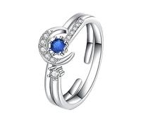 RVHAOODI 1pc Open Romantic and Moon Design réglable pour un amour unique inspiré pour l'usure quotidienne