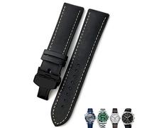 RVHAOODI 20mm 21mm 22mm Leather Watch Strap Black Brown Watch Bands For For Omega 300 For Hamilton For For IWC For Bracelet