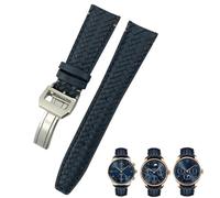 RVHAOODI 22 mm 20 mm 21mm 21 mm Bandle de surveillance tissé ajusté pour les montres de pilote Portofino IW5007 Boucche de montre en cuir souple bleu
