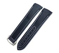 RVHAOODI 22 mm 21 mm 20 mm Nouveau tissu en nylon Cow Hide Composite Watch Band Ajustement pour Omega 300 Planet Ocean 600 Watch Socle