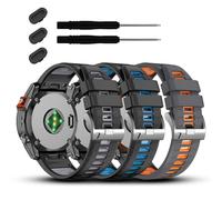 RVHAOODI 22 mm bracelet de montre pour Fenix 7/7 Pro/6/6 Pro/5/5 Plus, bracelets en silicone souple Quickfit pour Forerunner 965 955/Approach S70 47 mm/Instinct 2/quatix 7 Smartwatch