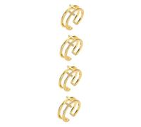 RVHAOODI 2pcs Cross Ring anneaux pour les adolescentes anneaux ouverts pour les femmes anneaux ajustés anneaux gothiques pavés pour femmes anneaux chrétiens pour femmes anneaux goth