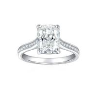 RVHAOODI 3 Anneaux Moissanite pour femmes Coussin Coussin D Couleur S925 Lab Créé des anneaux de diamant parfaits pour les soirées à usages quotidiens mariage