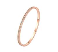 RVHAOODI 6.5 "Brangle classique S925 en zircone cubique en argent sterling pour - Design ouvert rond et brillant parfait pour une usure quotidienne ou des vêtements de vacances