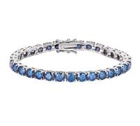 RVHAOODI 6-9 pouces Round Cut Royal Blue Moisanite Tennis pour 5 mm D Couleur S925 Sterling Silver Lab Créé Diamond Tennis Perfect for Daily Wear