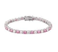 RVHAOODI 6-9 pouces Tennis Moisanite jaune/bleu clair/rose pour D Color S925 Sterling Silver Lab Créé de tennis en diamant parfait pour l'usure quotidienne