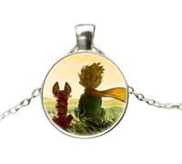 RVHAOODI 925 Sterlingfox pour les femmes et les hommes, Fox Under the Moon Little Prince Glass Dome Collier, Fox Girl Initial Collier, Fox Bijoux pour femmes, bijoux