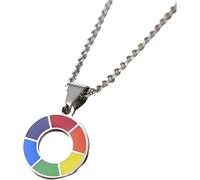 RVHAOODI 925 Sterlingtrans pour unisexe, arc-en-ciel gay lesbien lgbt drapeaux de fierté gay, collier bisexuel, collier transgenre, double Venus Holiday