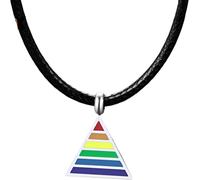 RVHAOODI 925 Sterlingtrans pour unisexe, arc-en-ciel gay lesbien lgbt drapeaux de fierté gay, collier bisexuel, collier transgenre, double Venus Holiday