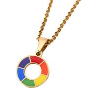 RVHAOODI 925 Sterlingtrans pour unisexe, arc-en-ciel gay lesbien lgbt drapeaux de fierté gay, collier bisexuel, collier transgenre, double Venus Holiday