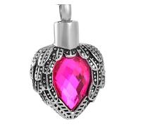RVHAOODI Angel Wings Crémation Urn Pendant Memorial Memorial Birth Stone Ashes KeepSake 316 L LOCKET SLIVER SLIVER INOXEUX 4