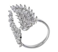 RVHAOODI Anneau d'aile pour les femmes Chic Open Design Birthday et mariage pour les soirées du soir et la déclaration de mode Elegant Elegant